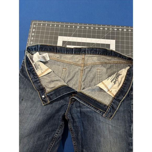 Levi's 511 Slim Fit Jeans Mens 42x32 Blue Fade / Wallet 100% Cotton - Picture 4 of 9